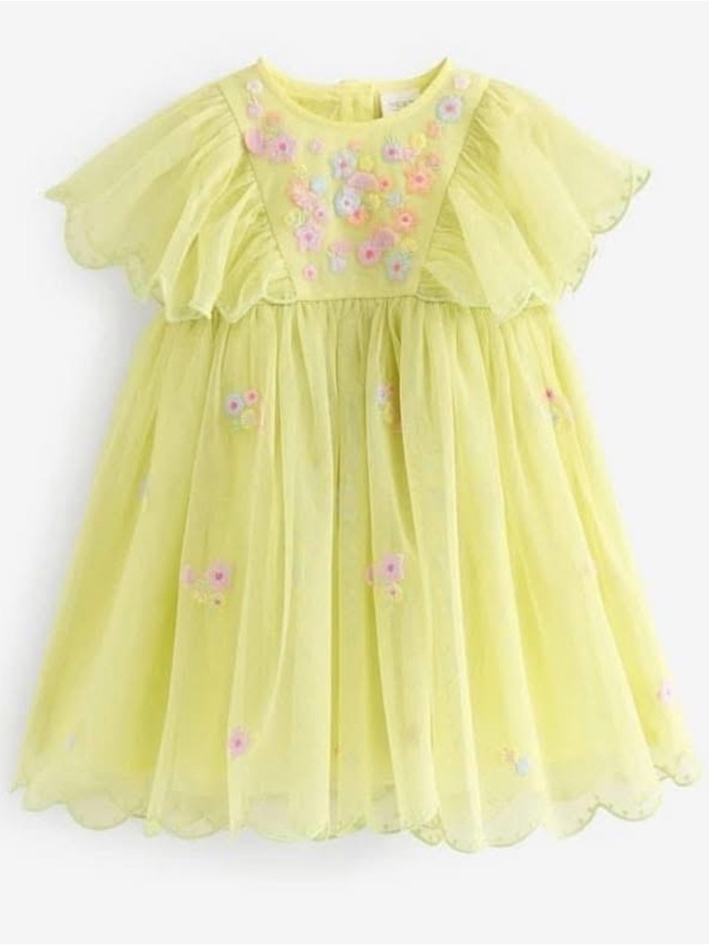 NEXT Tullle Floral Embroidered Dress - 6-7Y